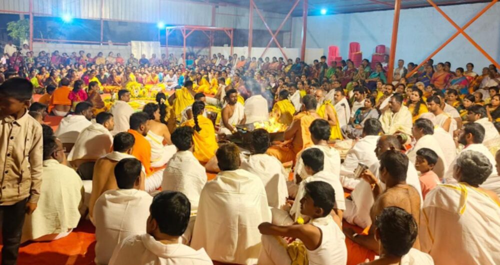 Evening Homa and Pooja rituals
